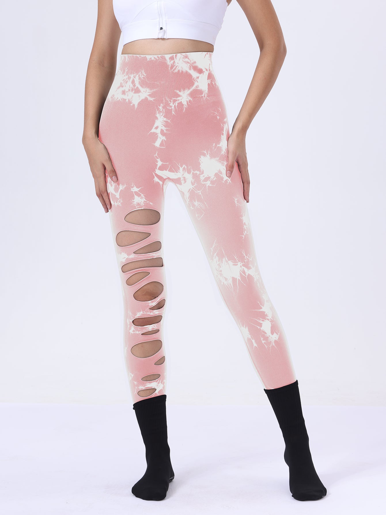 High-Waisted Butt Lift Leggings - Tummy Control Tie Dye Yoga Pants