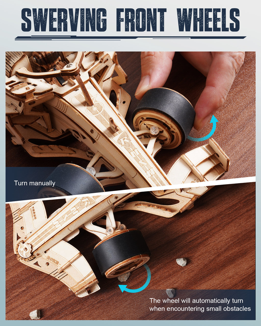 Racing Car 3D Wooden Puzzle with Roaring Engine Sound