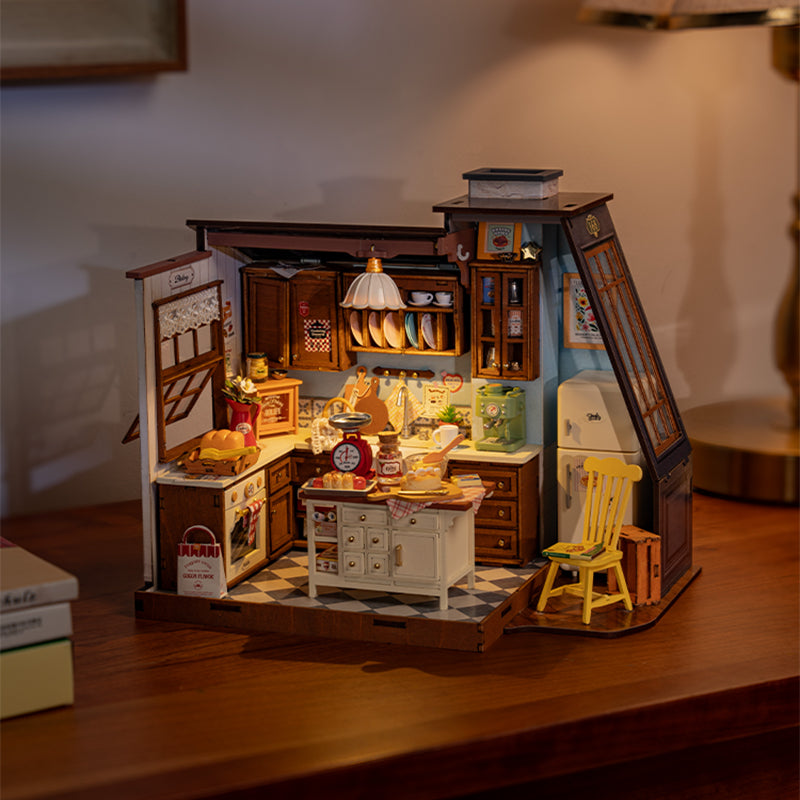 Rolife Scandinavian Bakery Kitchen Miniature Kit - DIY Dollhouse