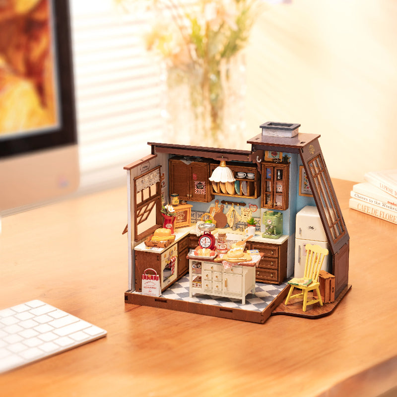 Rolife Scandinavian Bakery Kitchen Miniature Kit - DIY Dollhouse