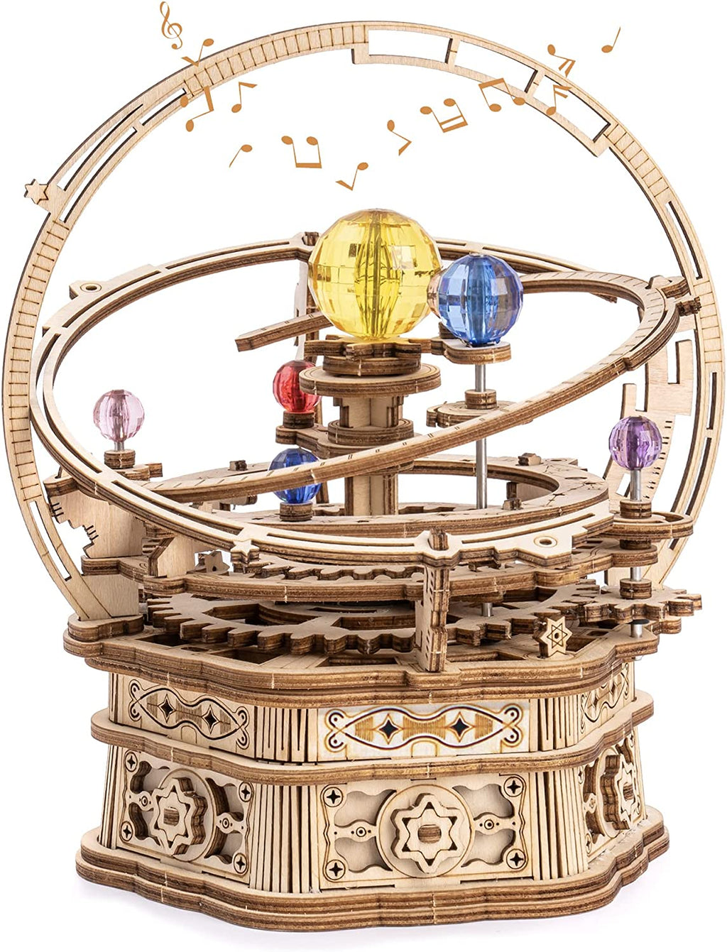 Starry Night Rotating Music Box - 3D Wooden Puzzle
