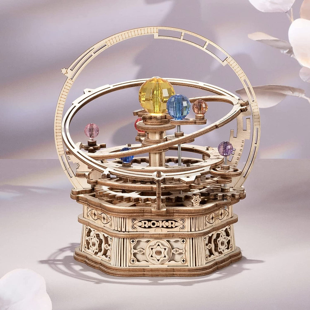 Starry Night Rotating Music Box - 3D Wooden Puzzle