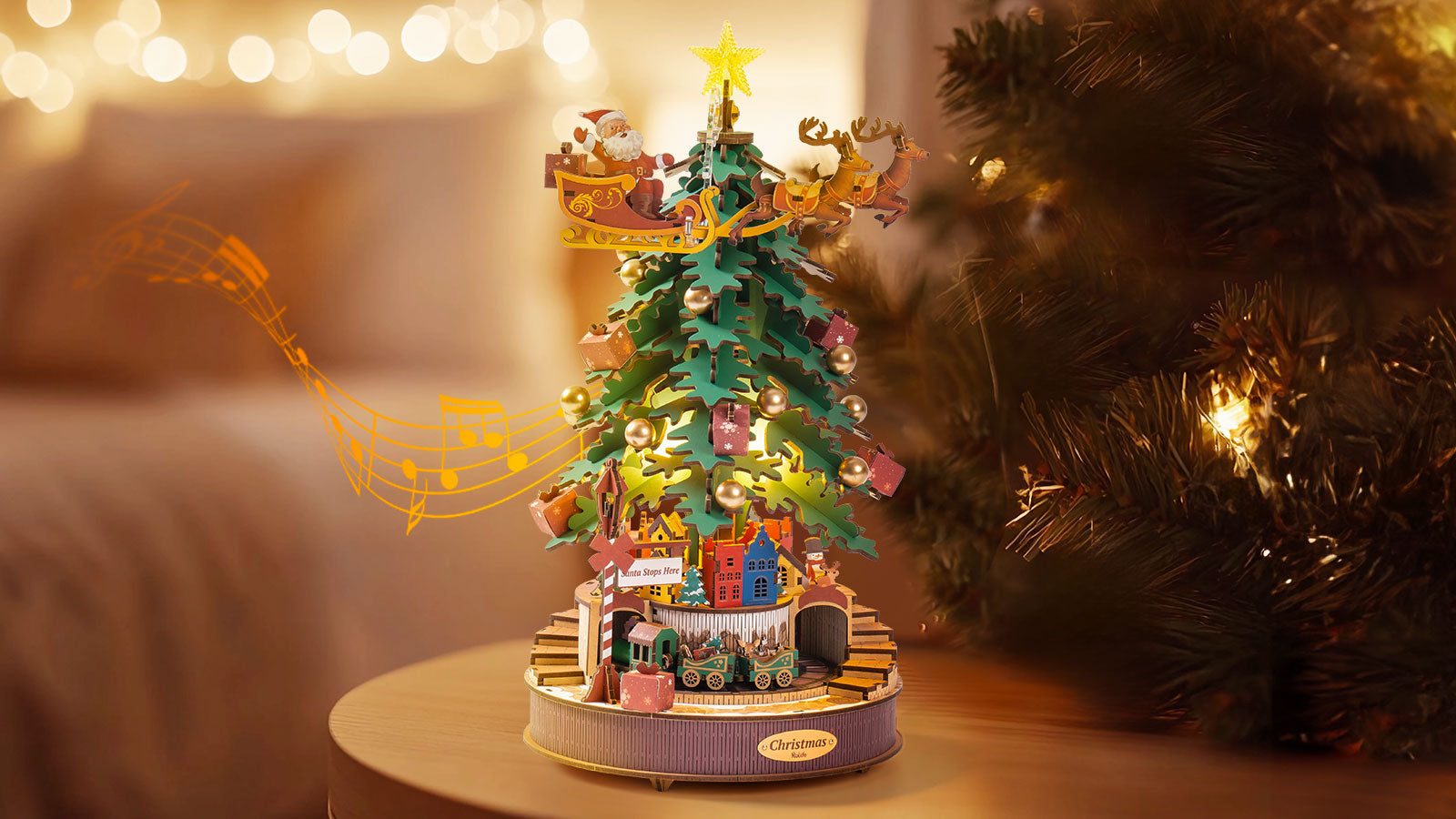 Robotime Christmas Melody Tree Puzzle - 3D Musical DIY Kit