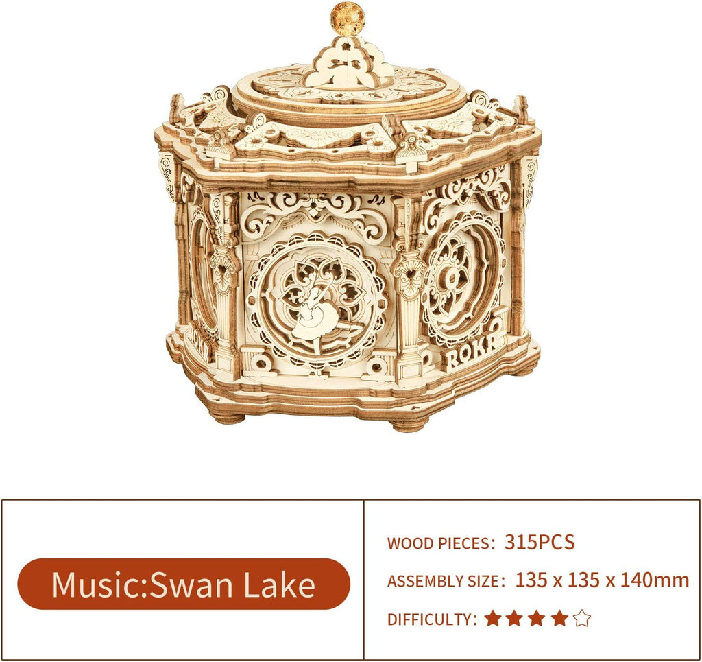 Robotime Secret Garden Music Box - 3D Wooden Puzzle Kit