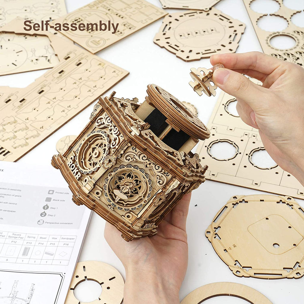 Robotime Secret Garden Music Box - 3D Wooden Puzzle Kit