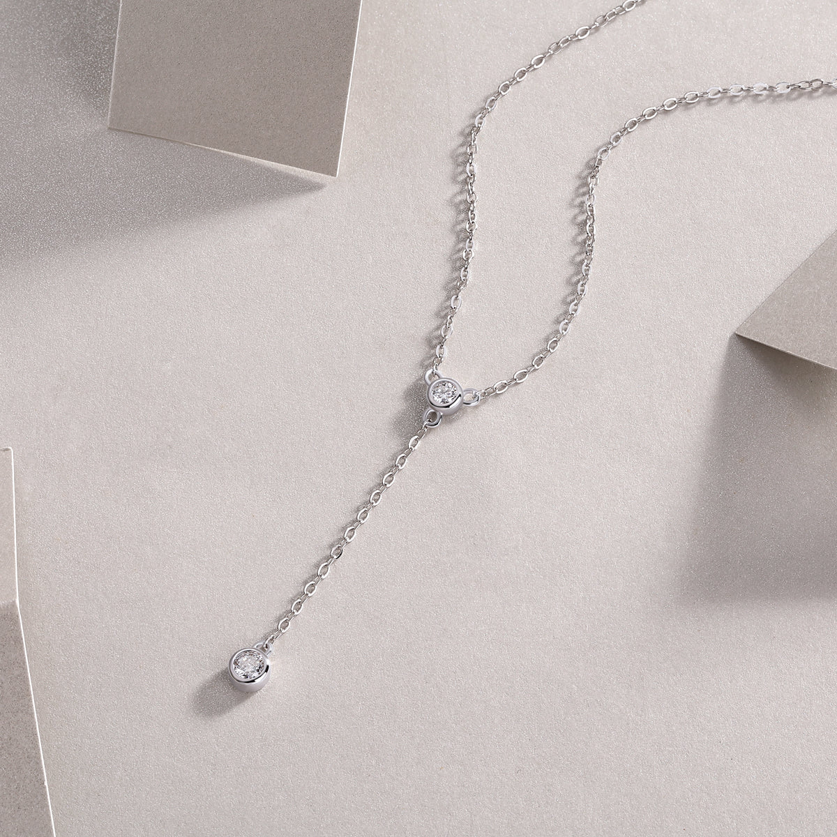 Moissanite Tassel Pendant Necklace - S925 Sterling Silver
