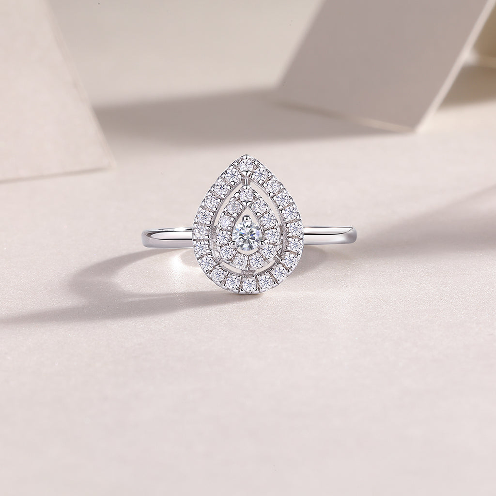 Luxury Moissanite Sterling Silver Ring