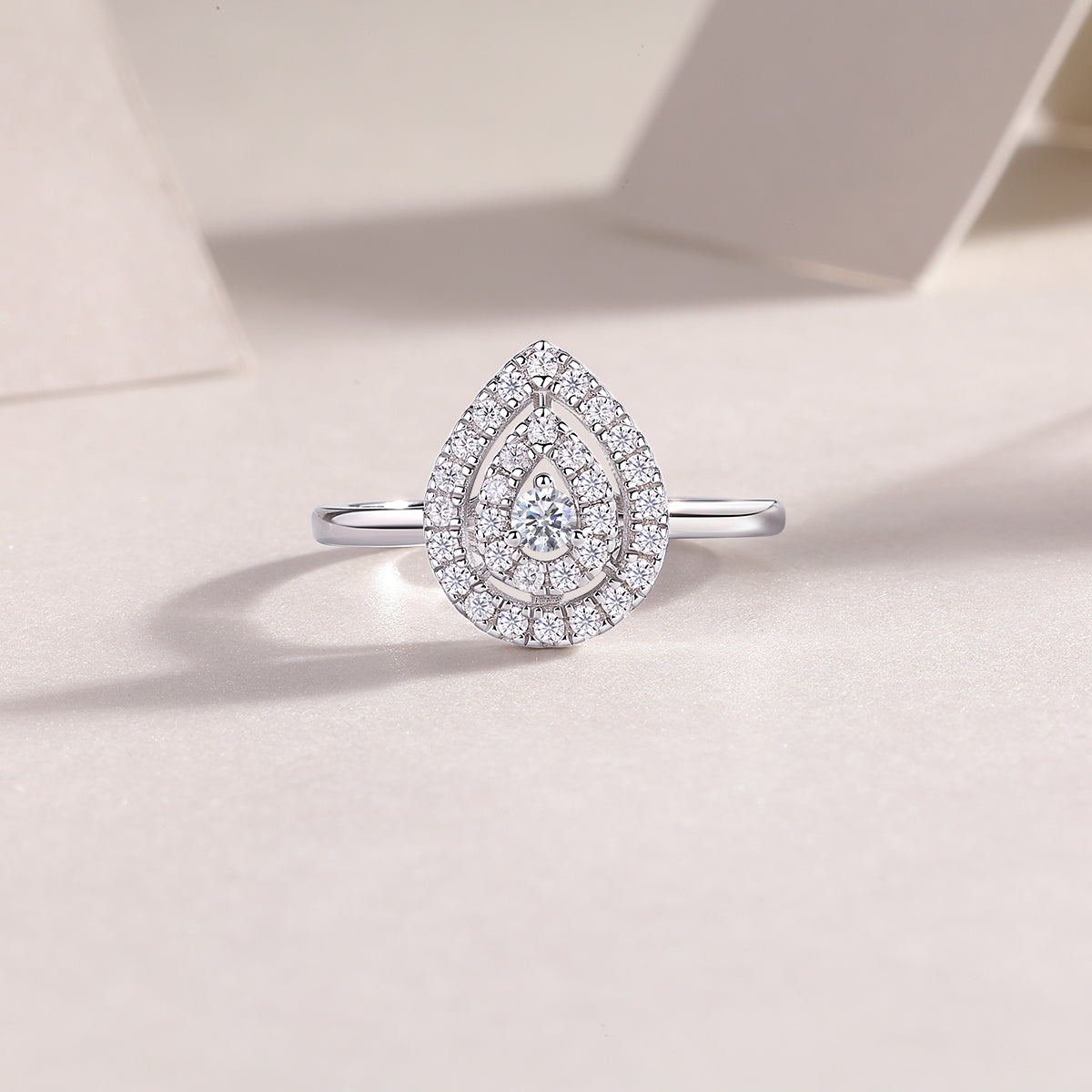Luxury Moissanite Sterling Silver Ring