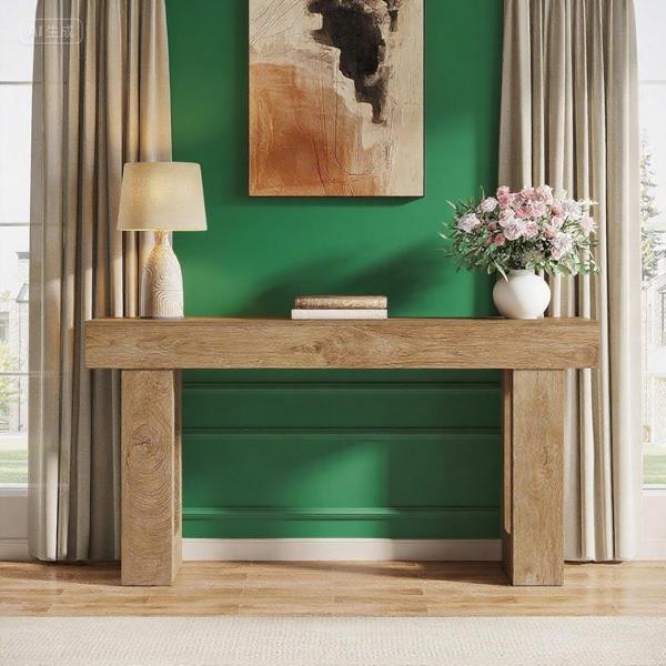 63" Farmhouse Console Table - Rustic Entryway & Sofa Table