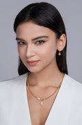 Pear-Shaped Moissanite Gold Plated Necklace