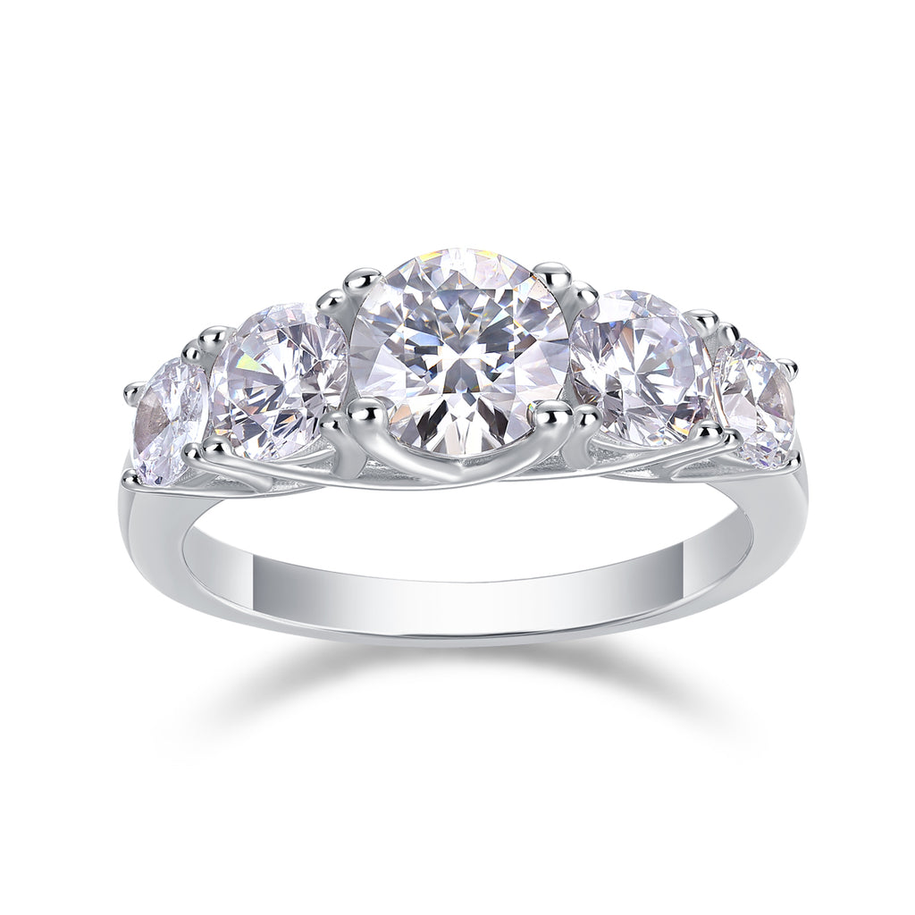 Full Pavé Moissanite Cocktail Ring in S925 Sterling Silver