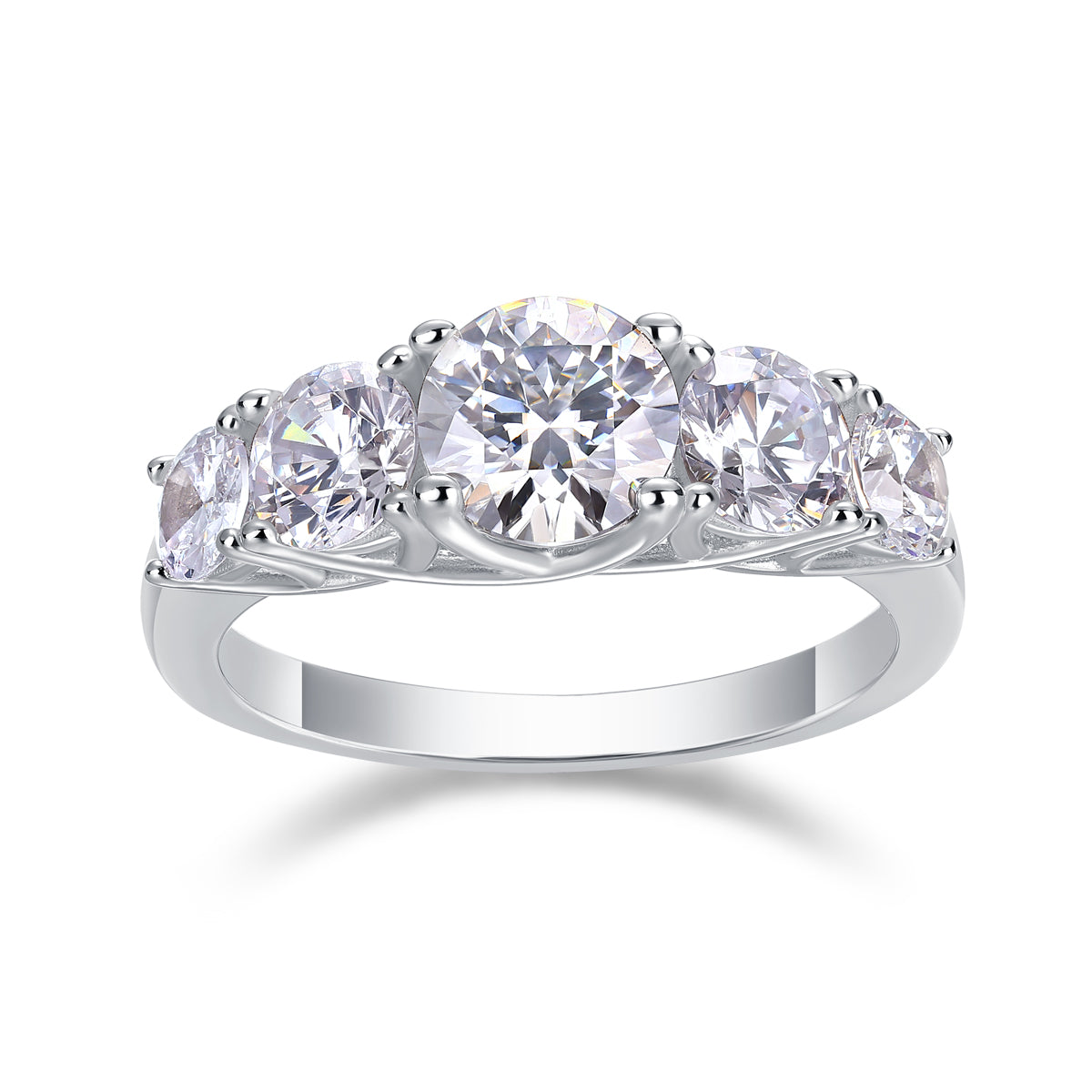 Full Pavé Moissanite Cocktail Ring in S925 Sterling Silver