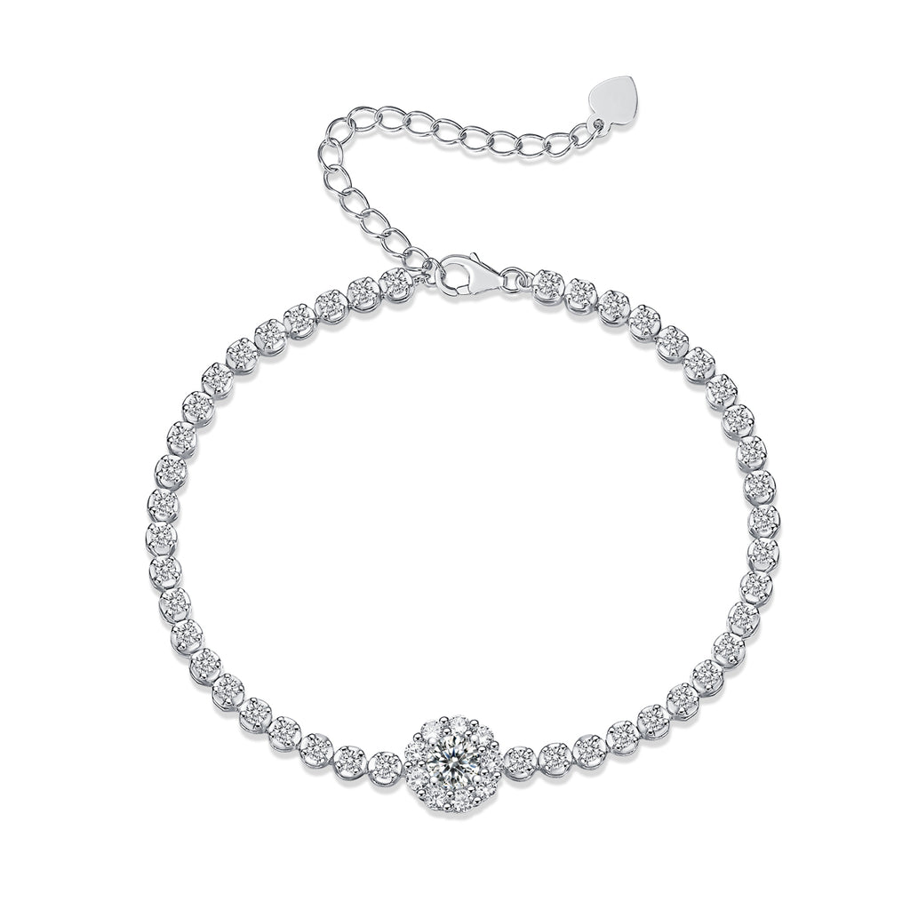 Moissanite Bracelet - 925 Sterling Silver (0.5 Carat)