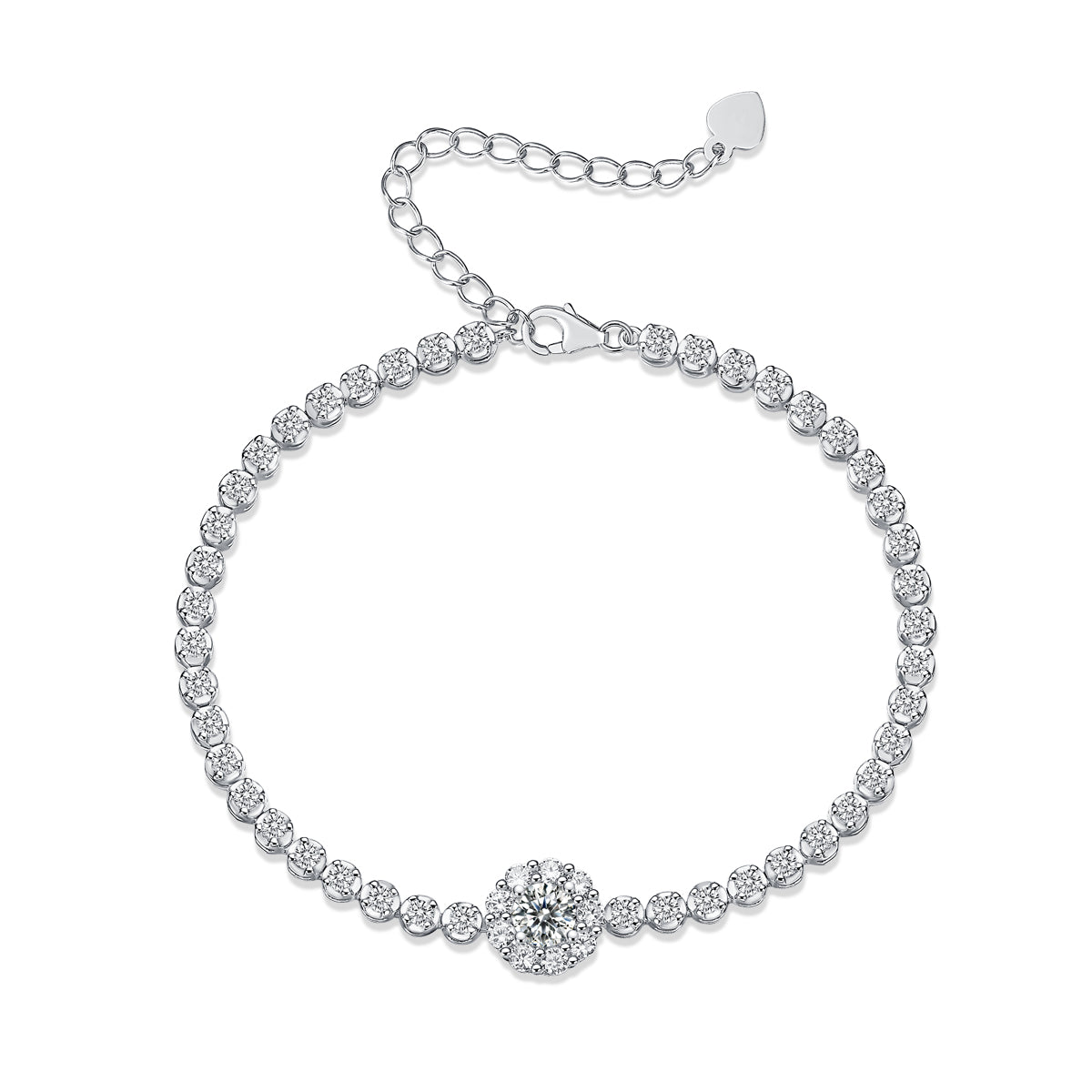 Moissanite Bracelet - 925 Sterling Silver (0.5 Carat)
