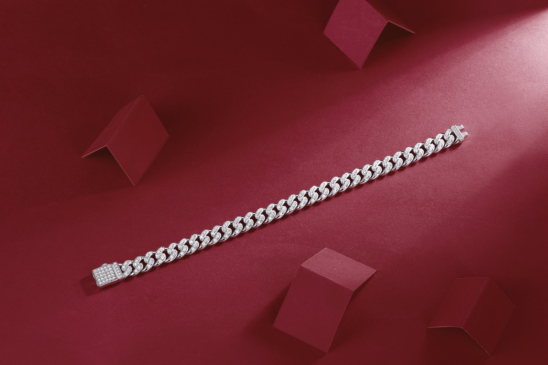 Luxury Moissanite Sterling Silver Bracelet