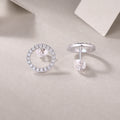 Moissanite Sterling Silver Stud Earrings