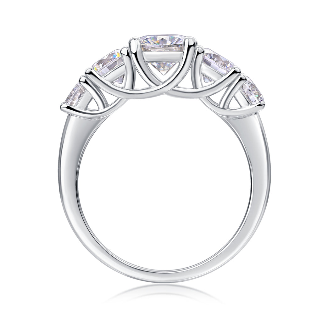 Full Pavé Moissanite Cocktail Ring in S925 Sterling Silver