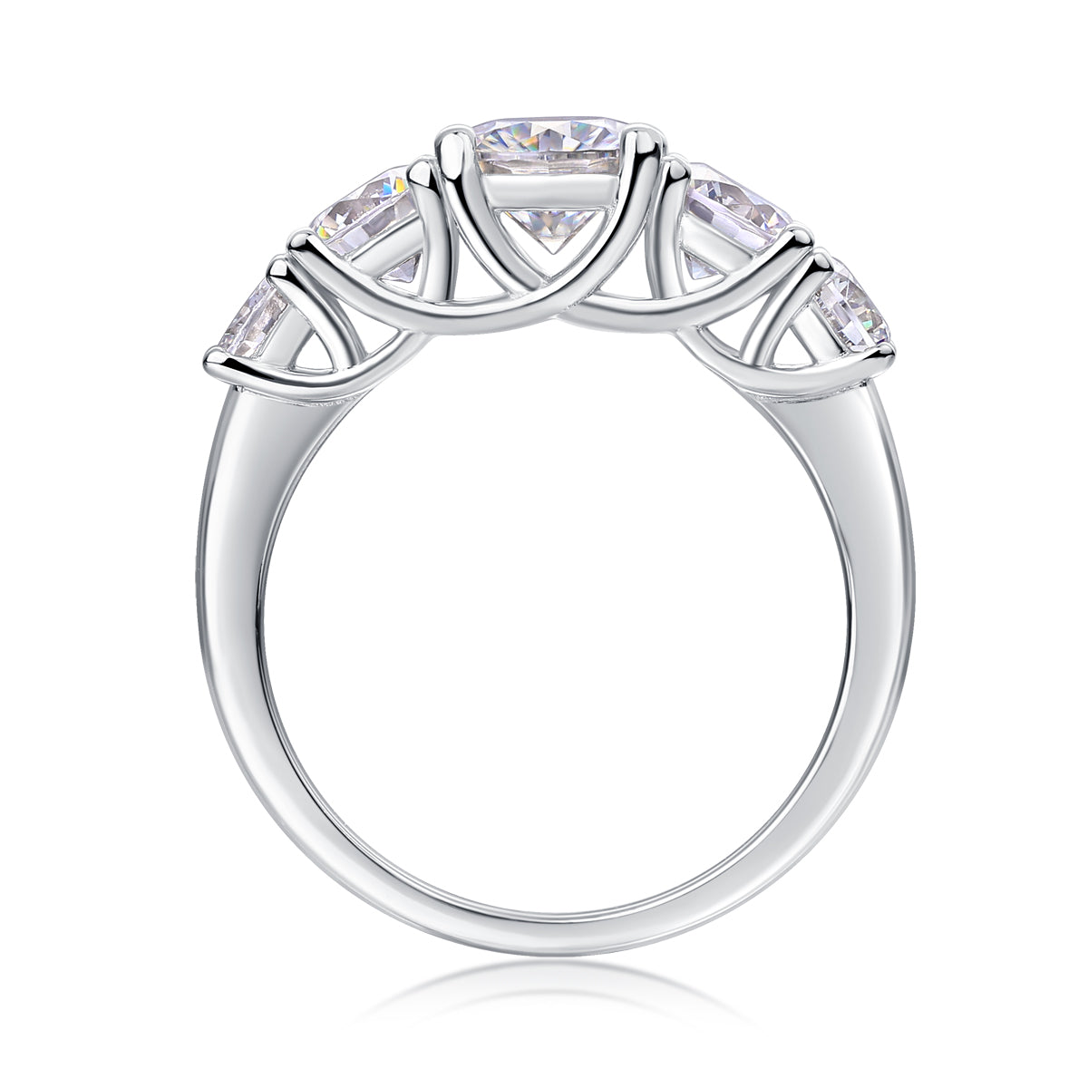 Full Pavé Moissanite Cocktail Ring in S925 Sterling Silver
