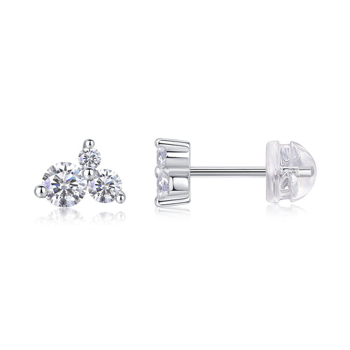 0.3 Carat Moissanite Stud Earrings - S925 Sterling Silver (Pair)