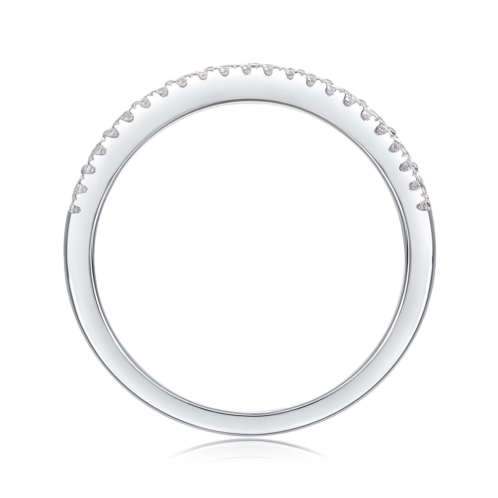 Multi-Row Moissanite Ring - S925 Sterling Silver Luxury Band