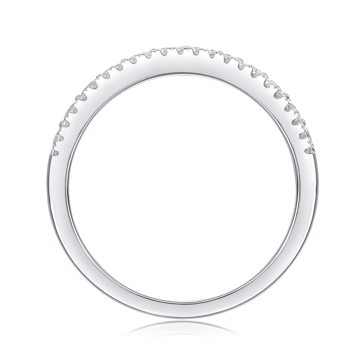 Multi-Row Moissanite Ring - S925 Sterling Silver Luxury Band