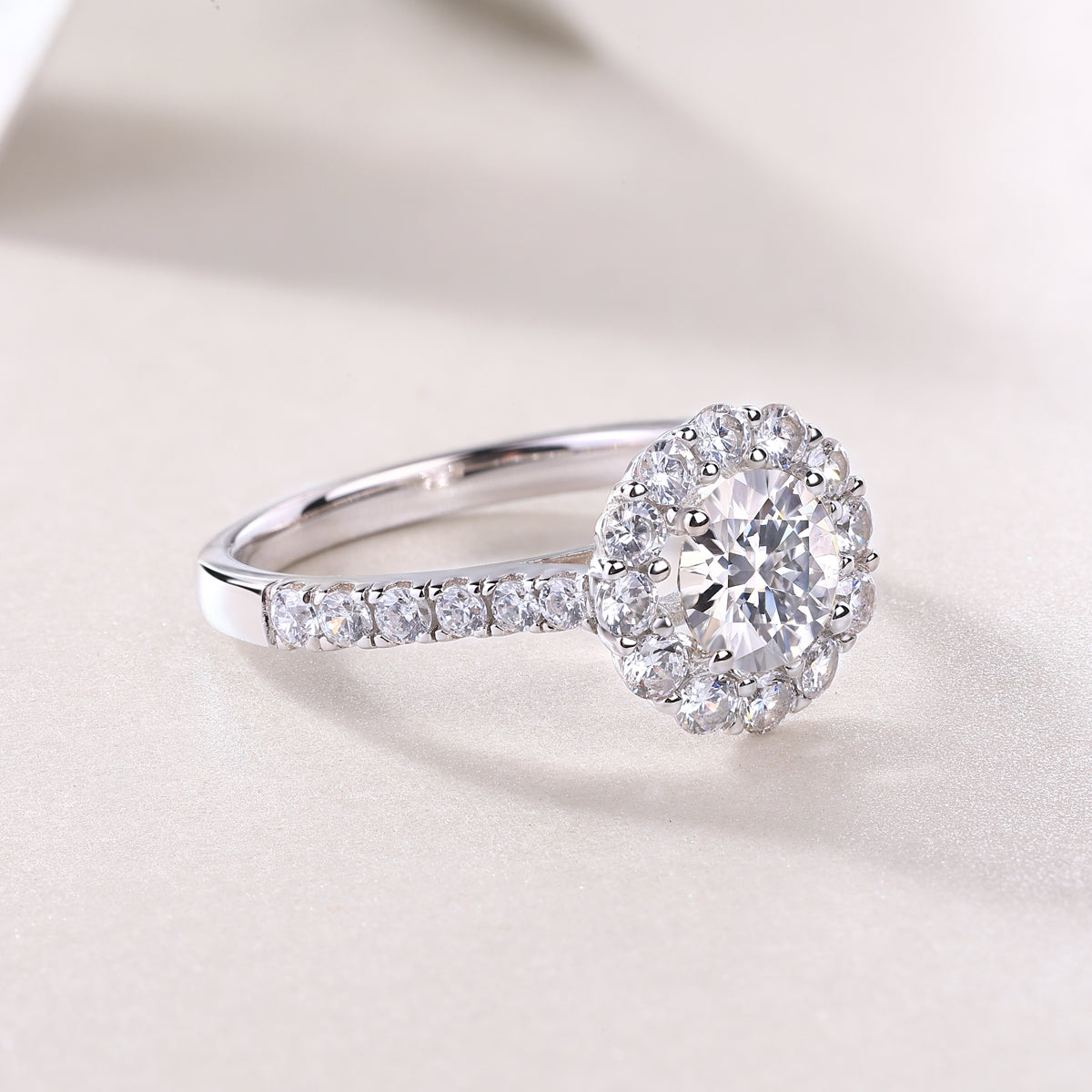 1-Carat Moissanite Wedding Ring – S925 Sterling Silver