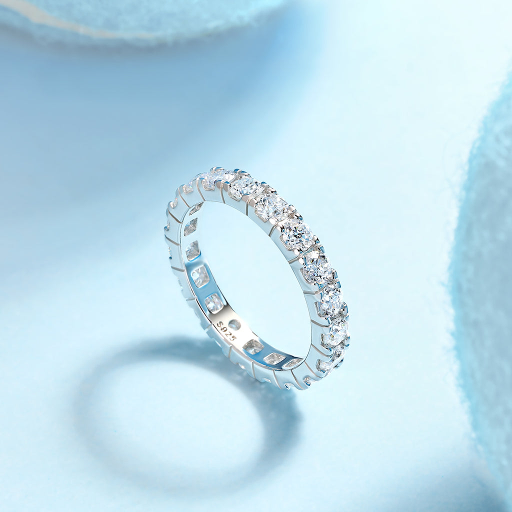 Moissanite Starry Sky Sterling Silver Ring