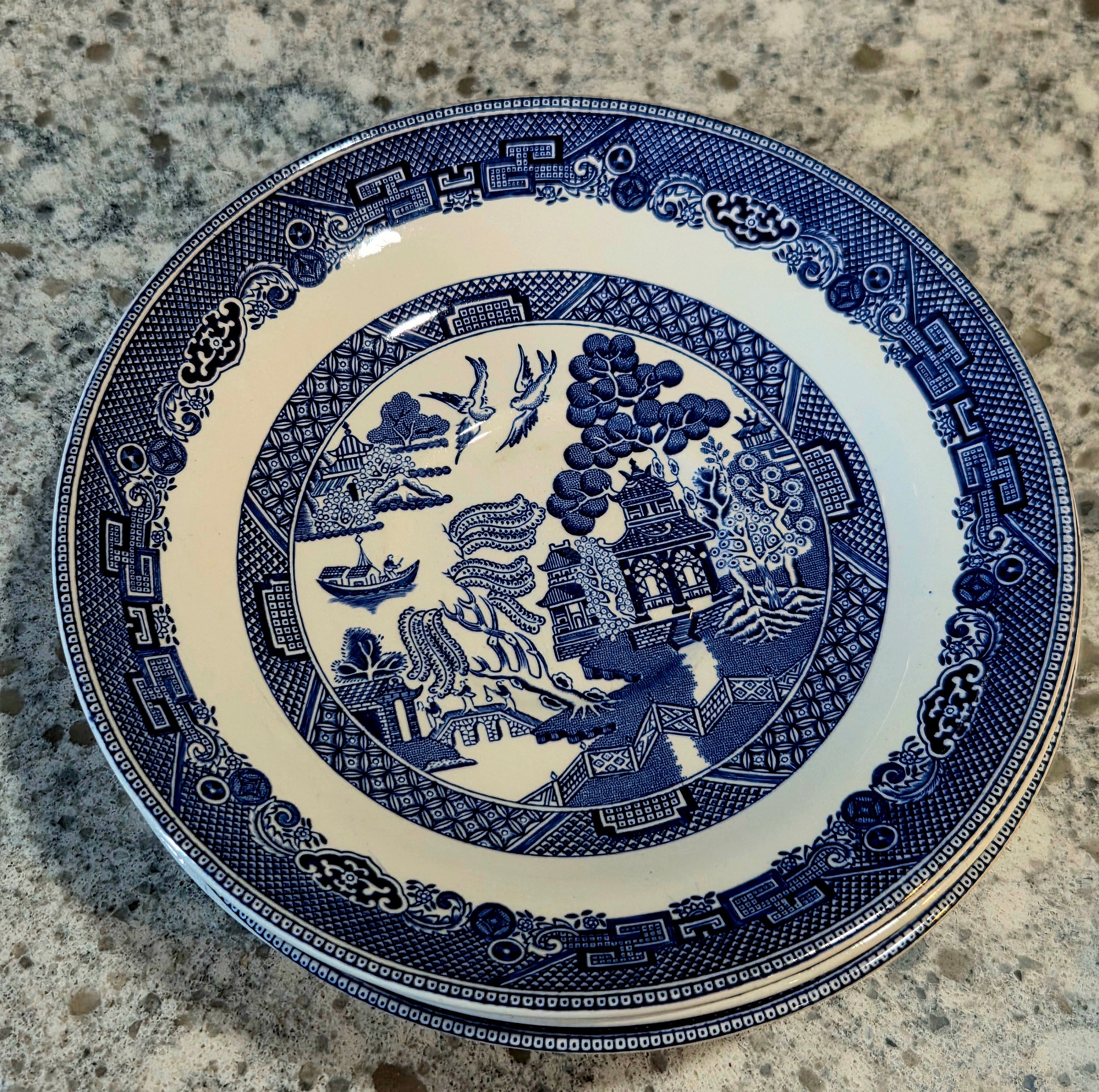 Willow Blue Oversized Saucer by Johnson Brothers - 6.625" England Earthenware