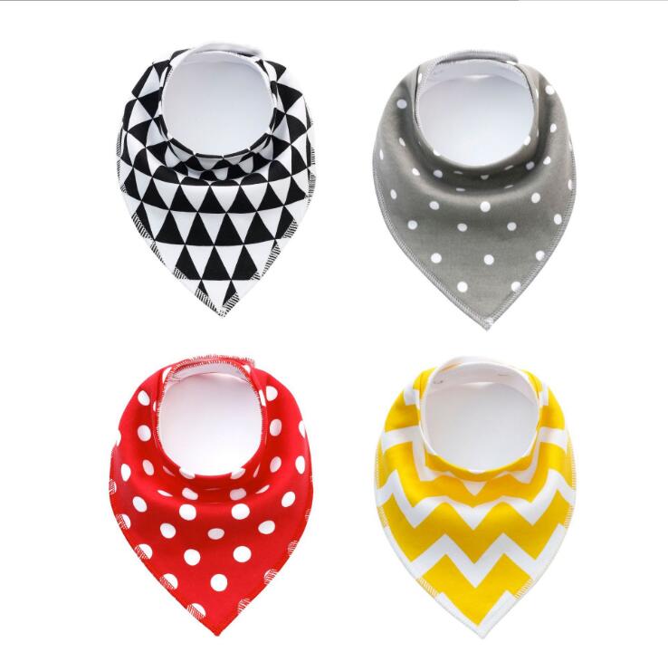 4pcs Lot Burp Bibs Cloth Cotton Bandana