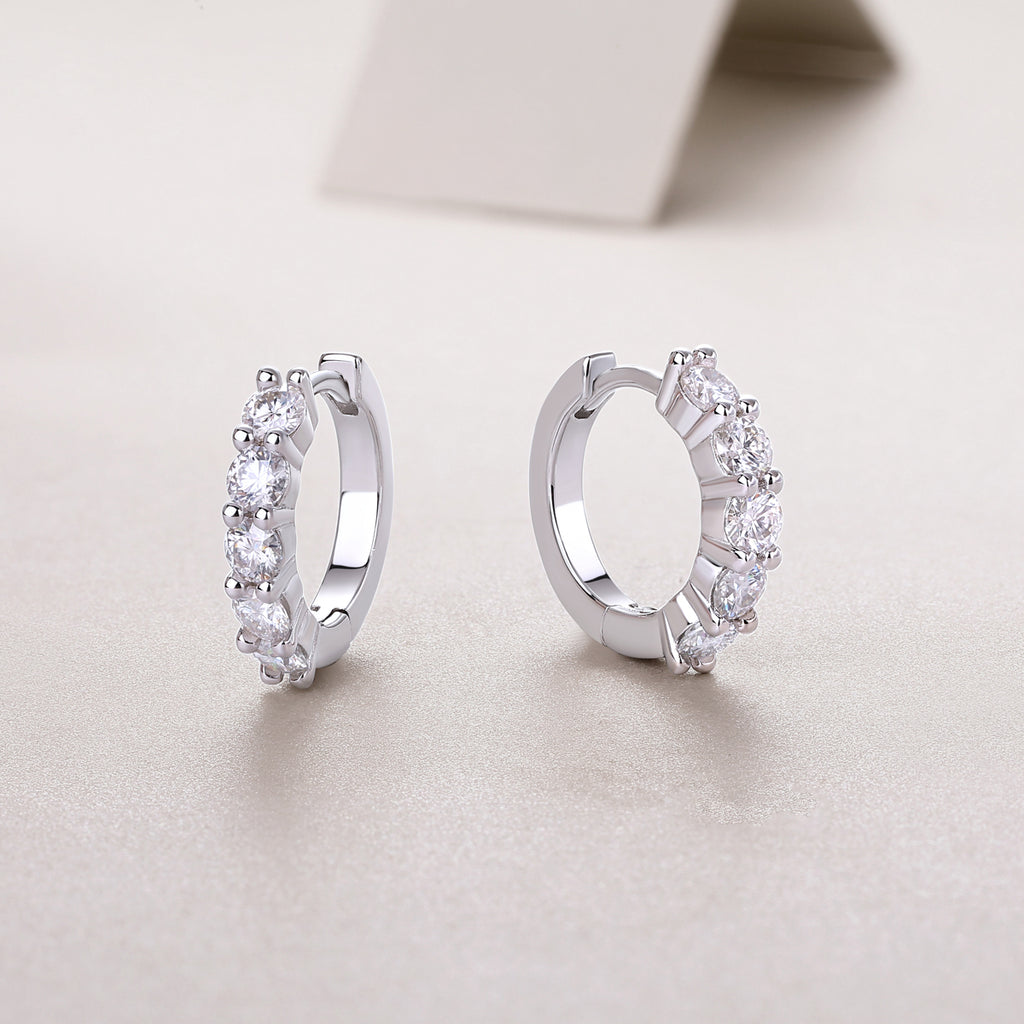 Moissanite Stud Earrings - S925 Sterling Silver