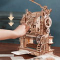 ROKR Classic Printing Press - 3D Wooden Puzzle with Working Mechanics