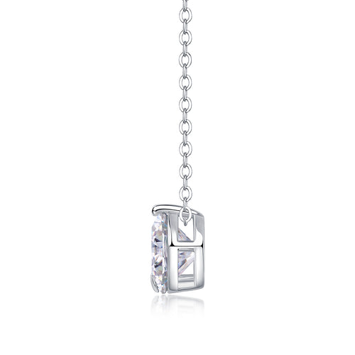 2-Carat Moissanite Solitaire Pendant in S925 Sterling Silver