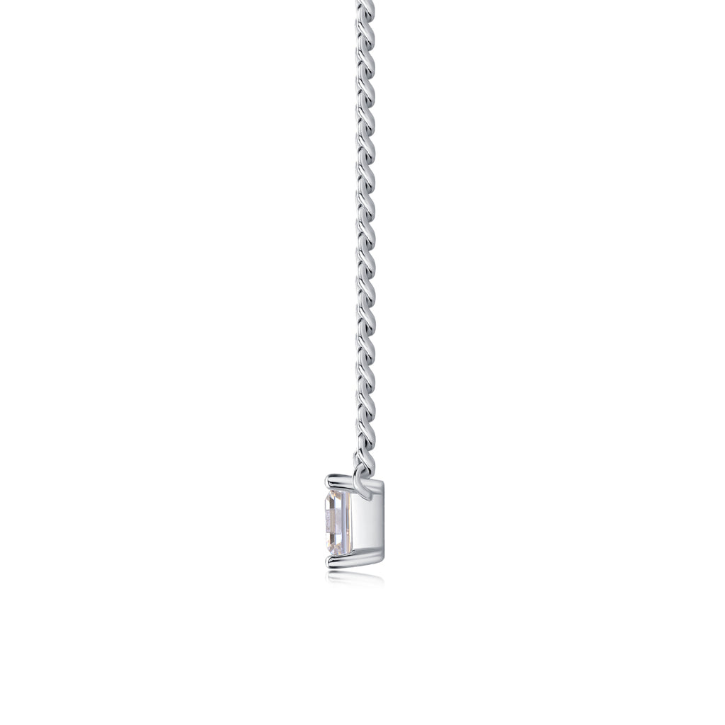 Zhang Yang Square Moissanite Pendant Necklace – S925 Sterling Silver