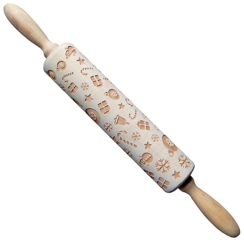 Embossed Holiday Rolling Pin - Various Designs and Sizes
