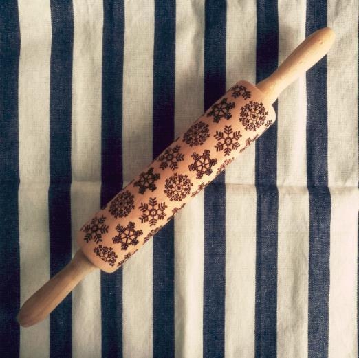 Embossed Holiday Rolling Pin - Various Designs and Sizes
