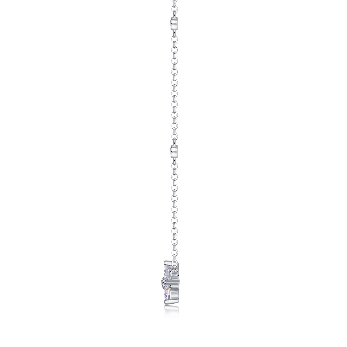 Radiant Star Moissanite Pendant Necklace — 1ct, S925 Sterling Silver, Platinum-Plated