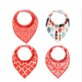 4pcs Lot Burp Bibs Cloth Cotton Bandana