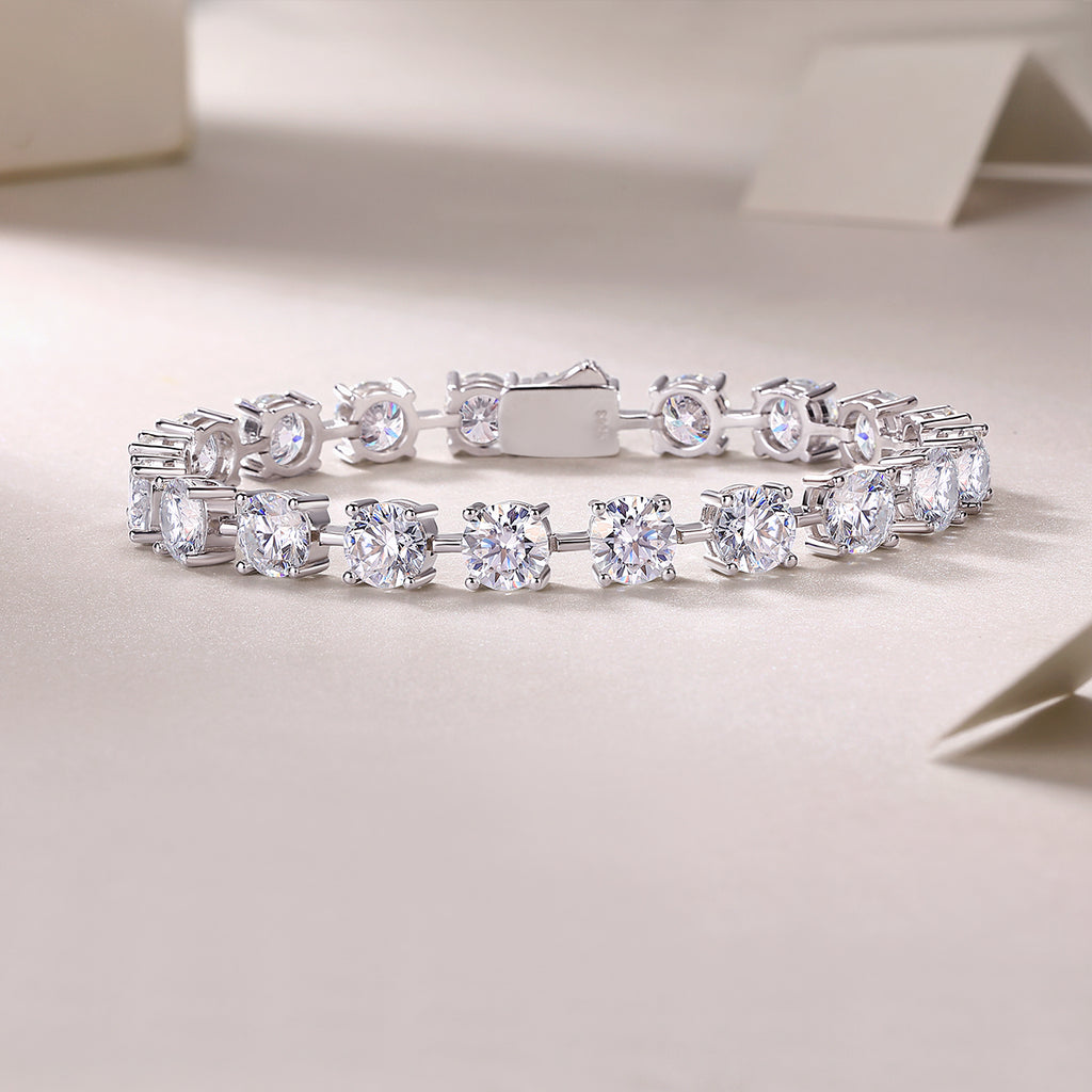 About Time Moissanite Tennis Bracelet — S925 Sterling Silver, 0.3ct / 0.5ct