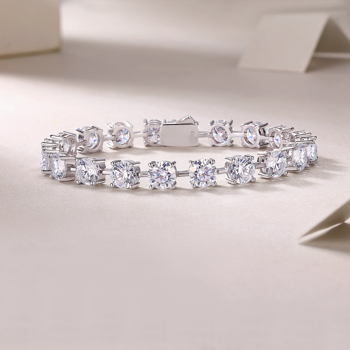 About Time Moissanite Tennis Bracelet — S925 Sterling Silver, 0.3ct / 0.5ct