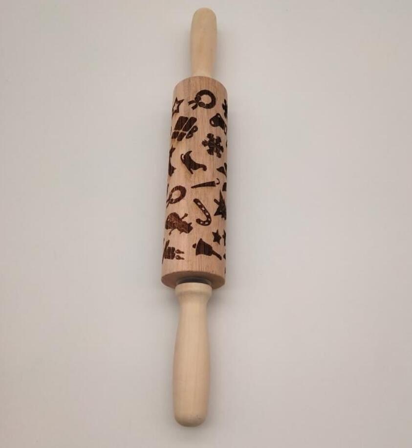 Embossed Holiday Rolling Pin - Various Designs and Sizes