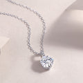 2-Carat Moissanite Necklace Pendant – S925 Sterling Silver with Platinum Plating