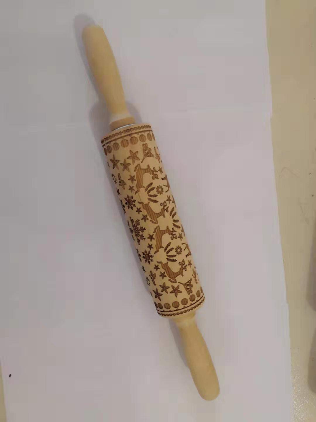 Embossed Holiday Rolling Pin - Various Designs and Sizes
