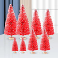 Mini Artificial Christmas Trees (8-Piece Set) - Fairy Garden & DIY Crafts