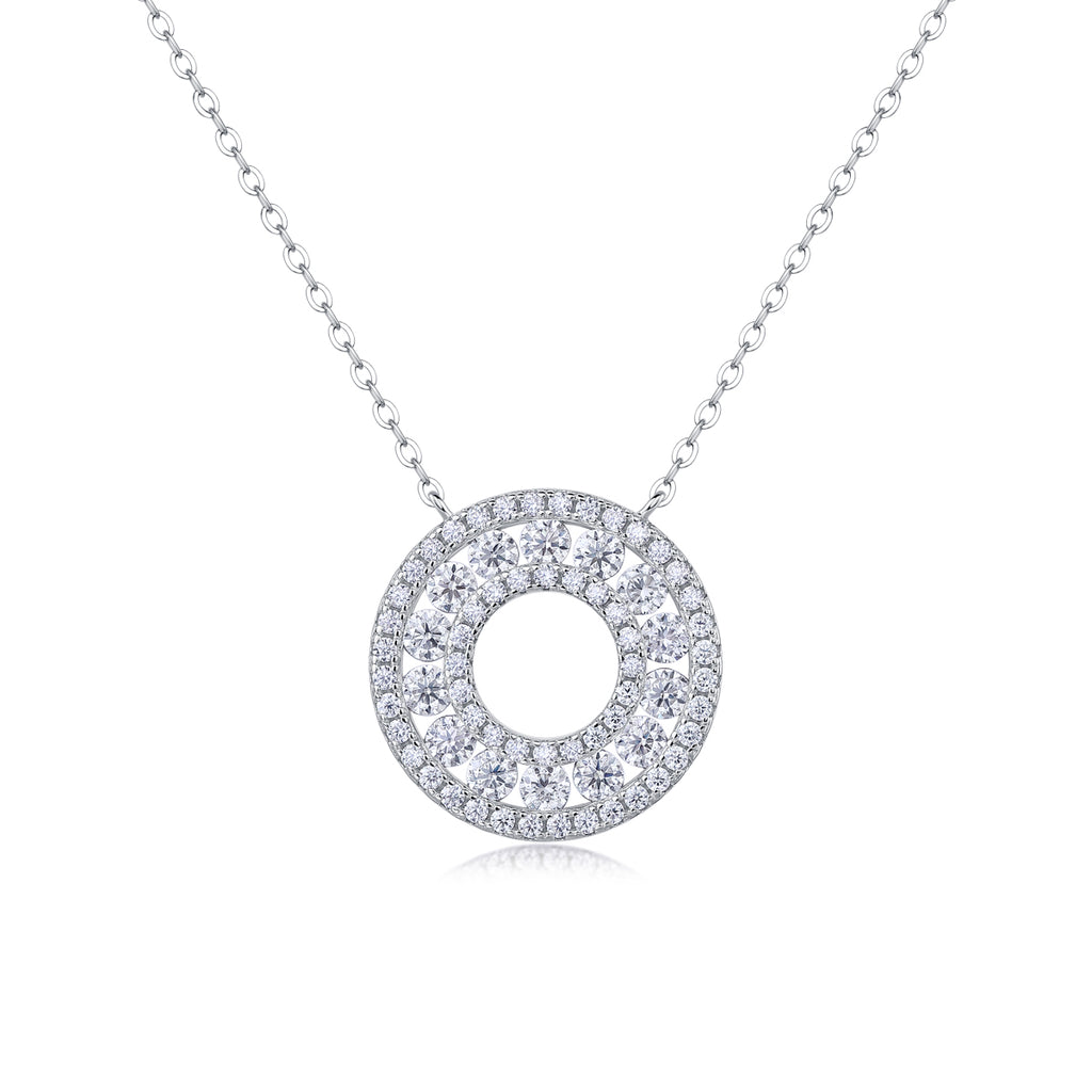 Moissanite Pendant Necklace – S925 Sterling Silver