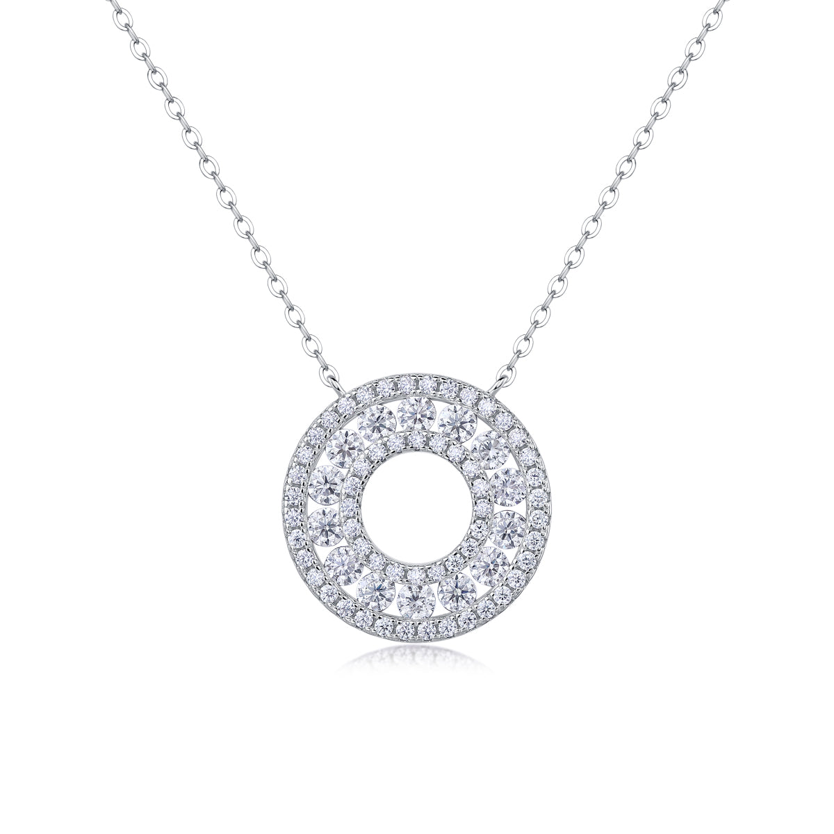 Moissanite Pendant Necklace – S925 Sterling Silver