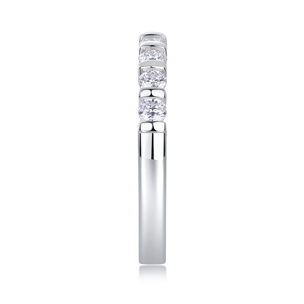 Moissanite Band Ring - S925 Sterling Silver