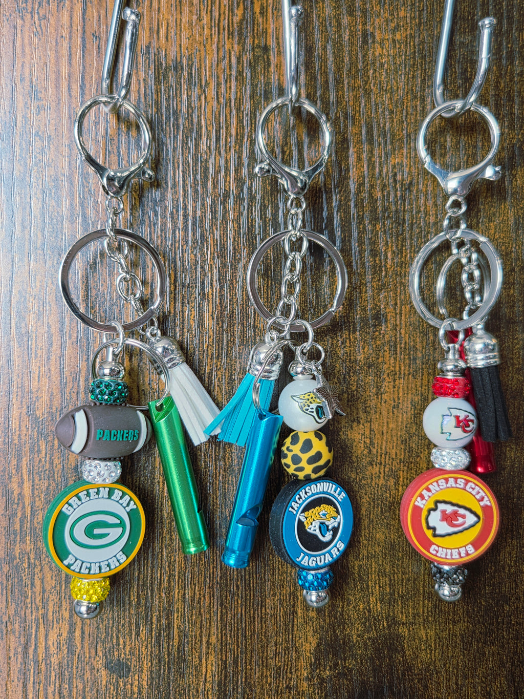 Handcrafted Sports Team Keychains - MLB, NFL & College Teams
