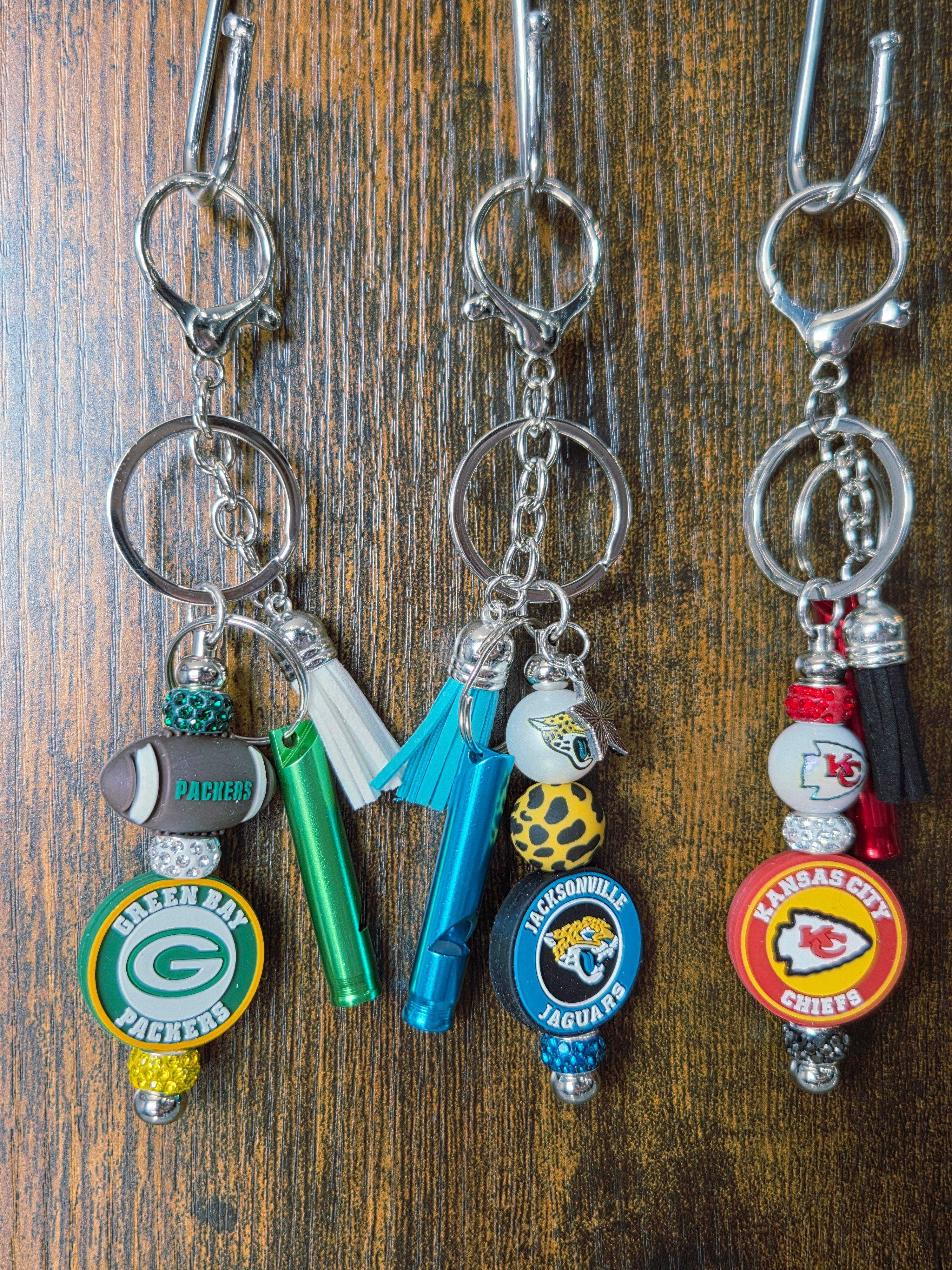 Handcrafted Sports Team Keychains - MLB, NFL & College Teams