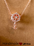 Nautical Helm & Anchor Pendant Bead with Rhinestones