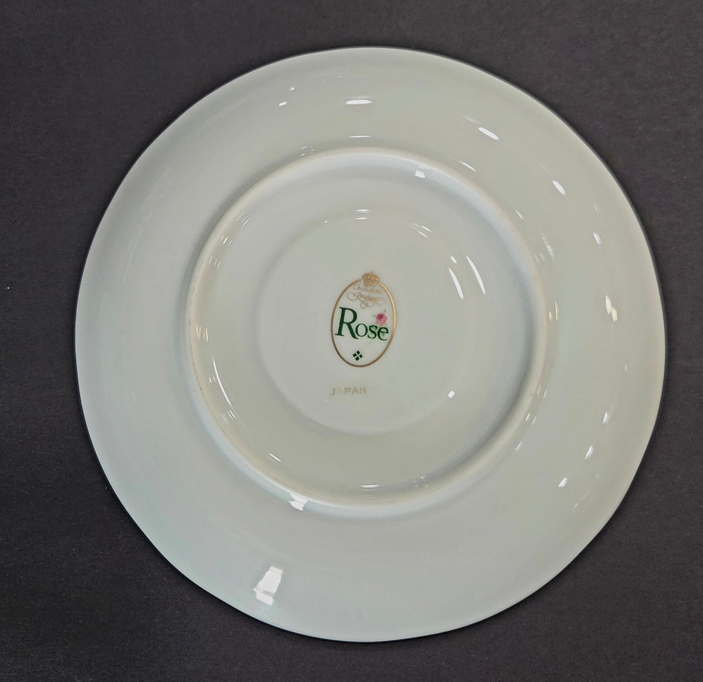 Christineholm Rose Saucer - Vintage Japan Porcelain with Gold Accent
